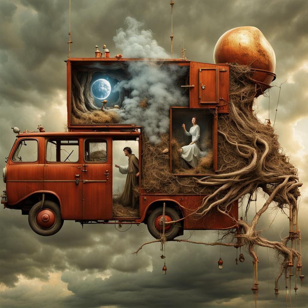 Magical Biological Landscape with Prism Effects