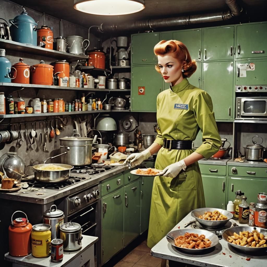 Raygunpunk Housewife Cooking With Toxic Waste