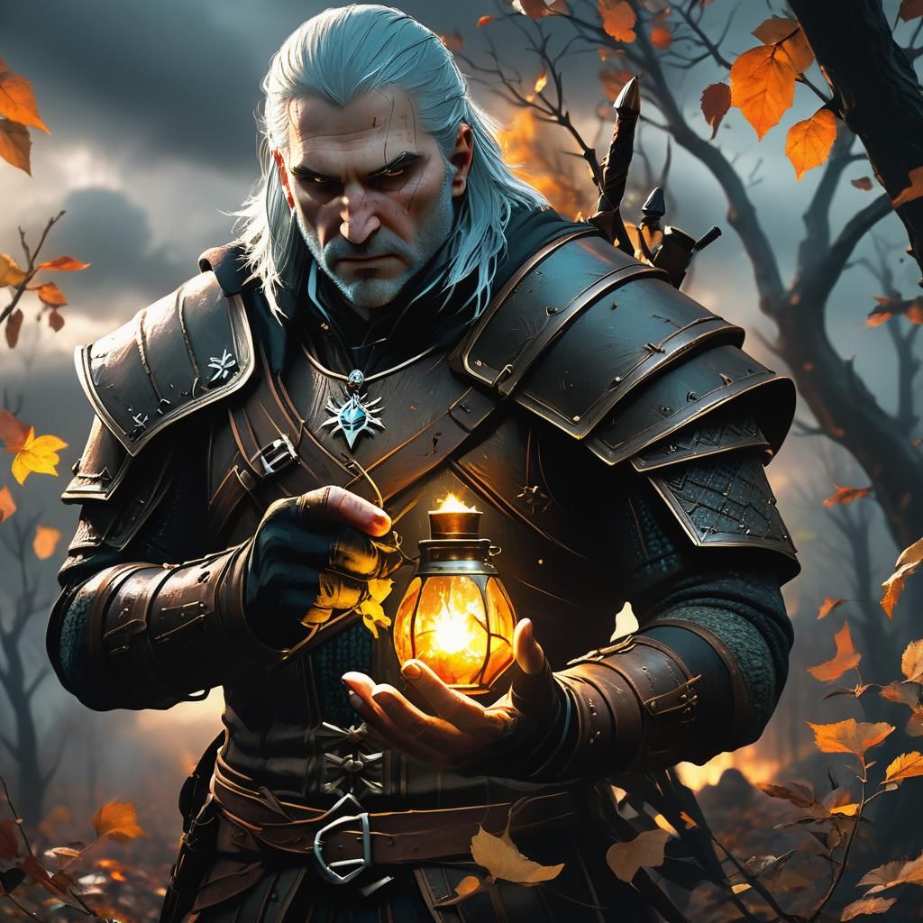 Witcher Potion in Dark Fantasy Art Style