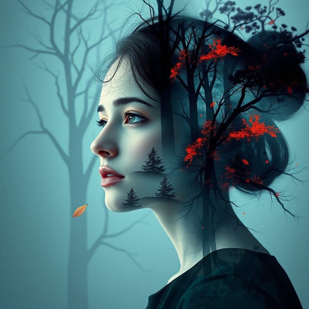 Surreal Ethereal Portrait in Dreamcore Style