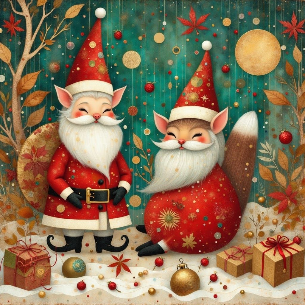 Santa's Elves Prepare Gifts, Whimsical and Enchanting