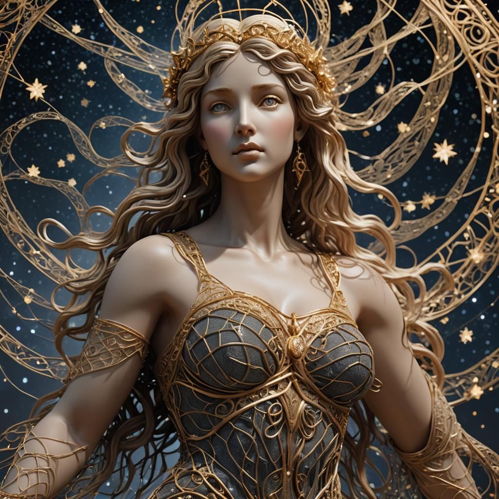 Aphrodite Goddess Shines in Hyper-Realistic Sculpture