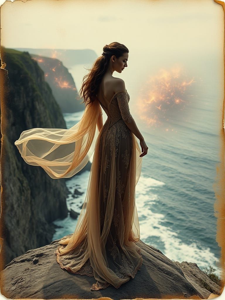 Ethereal Goddess at the Edge of Eternity