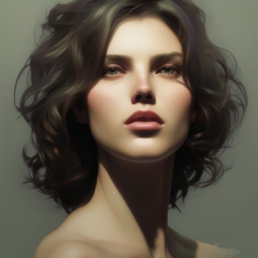 Hyperdetailed Portrait in the Style of Art Nouveau