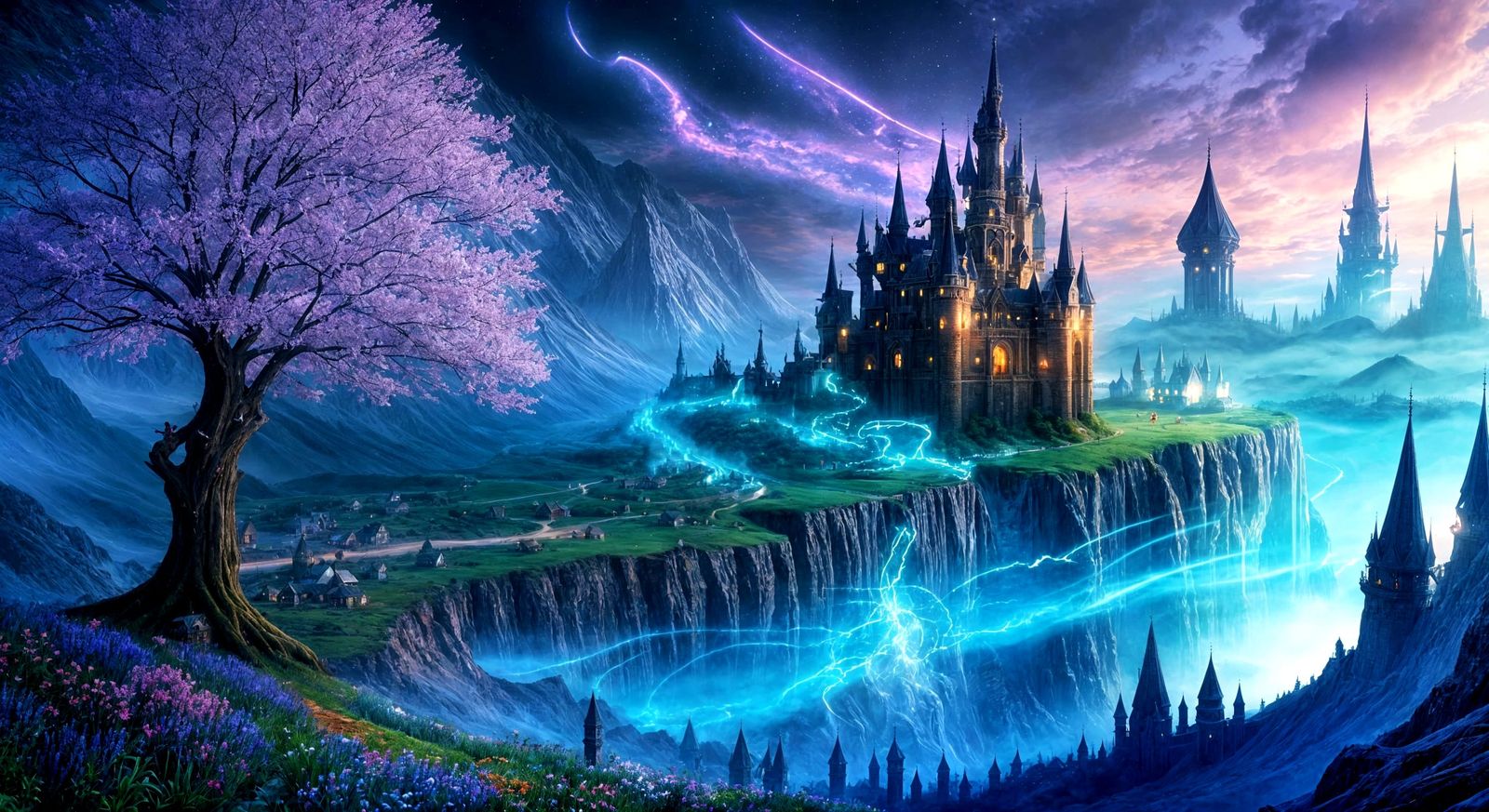 Magical Fantasy Landscape Generated by AI