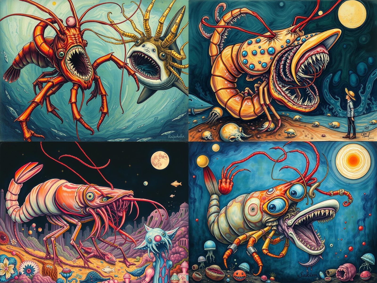 Horrific Surreal Vivisection by Van Gogh and Others