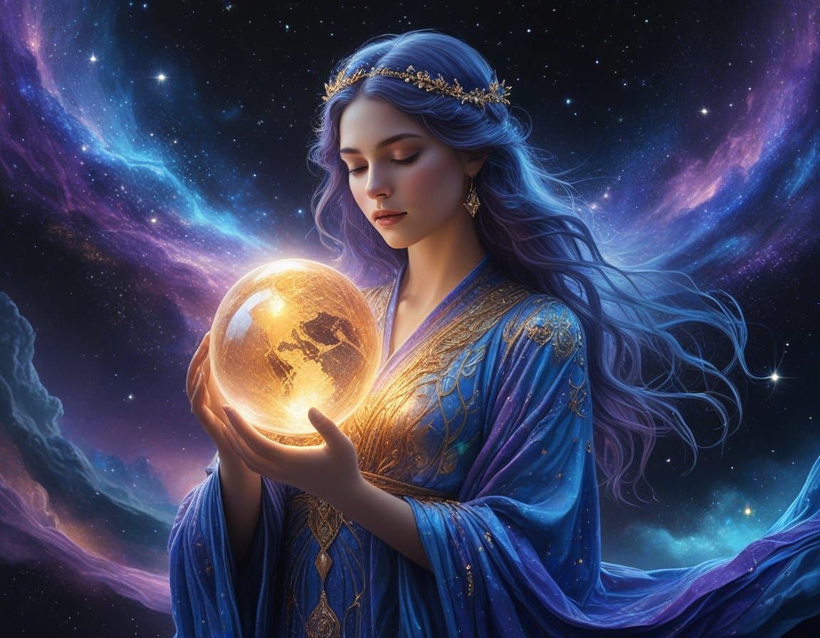 Cosmic Guardian in Ethereal Splendor