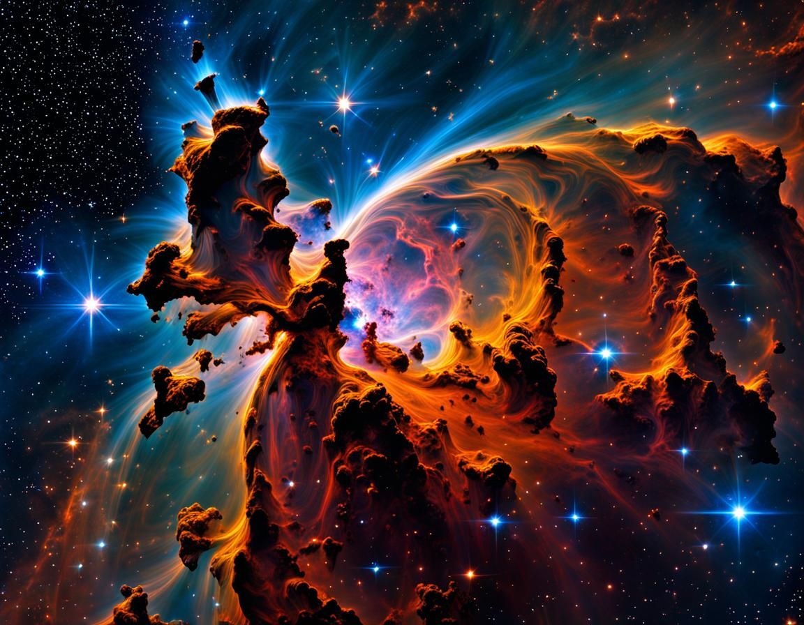 Spectacular Blue Star Nebula Captured by Hubble