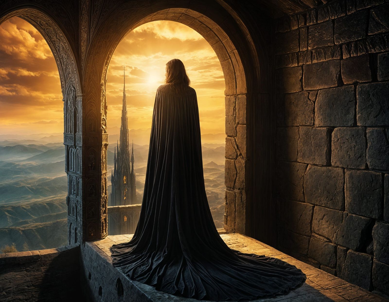 Dark Tower: Woman in Window at Night