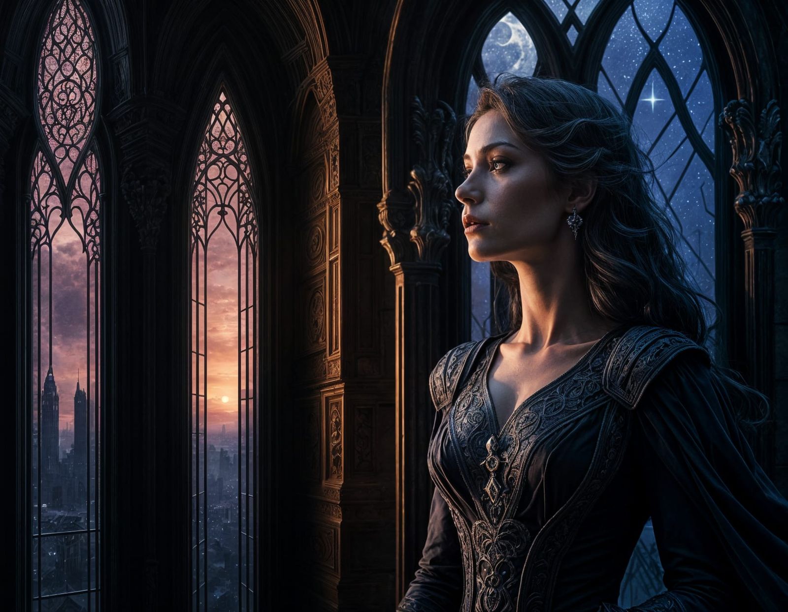 Dark Tower: Sad Woman in a Matte Painting