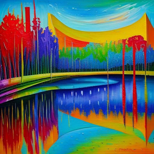 Surreal Oil Painting: LSD Near Civic Center