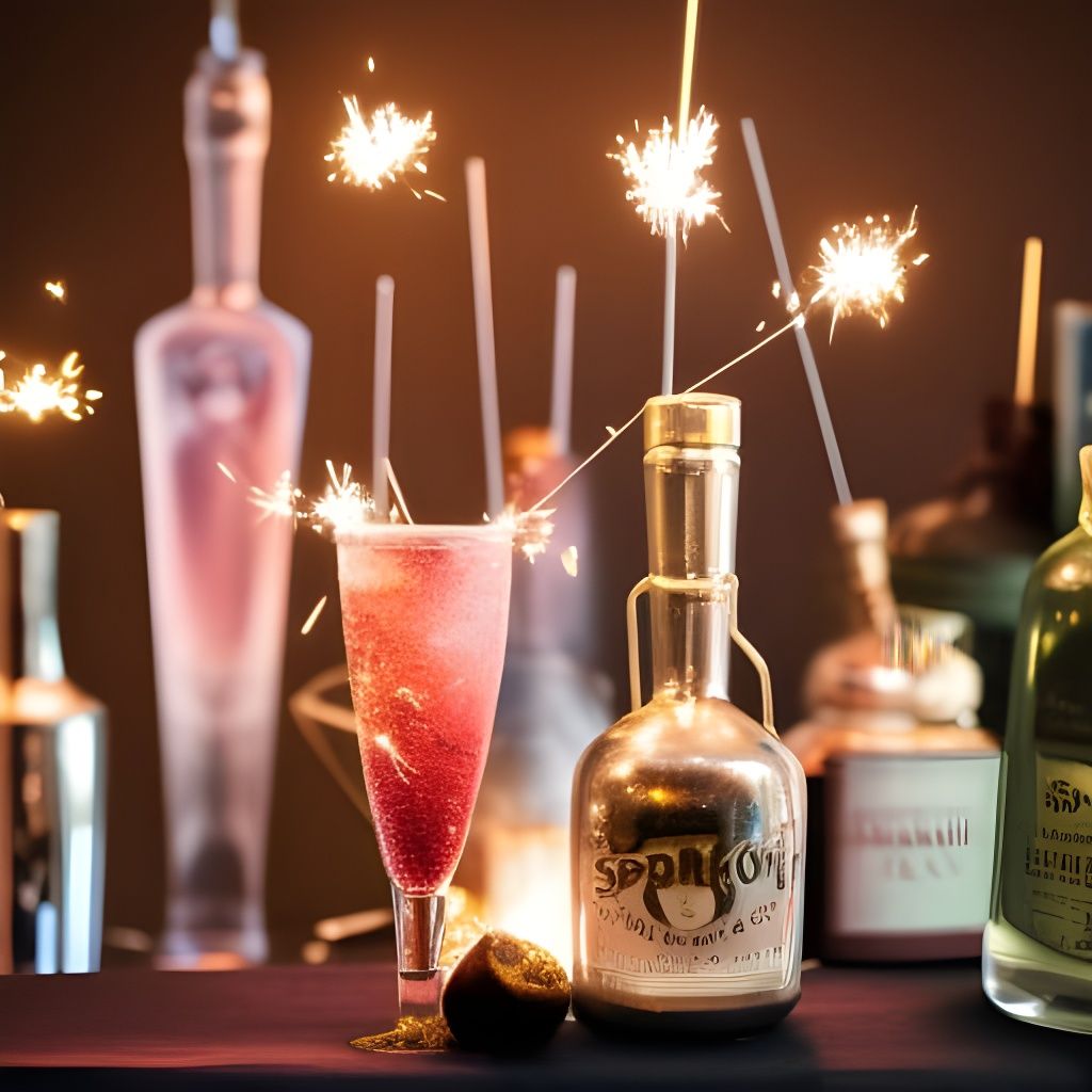 Sparkler Cocktail Celebration Inspired by Cubist Art