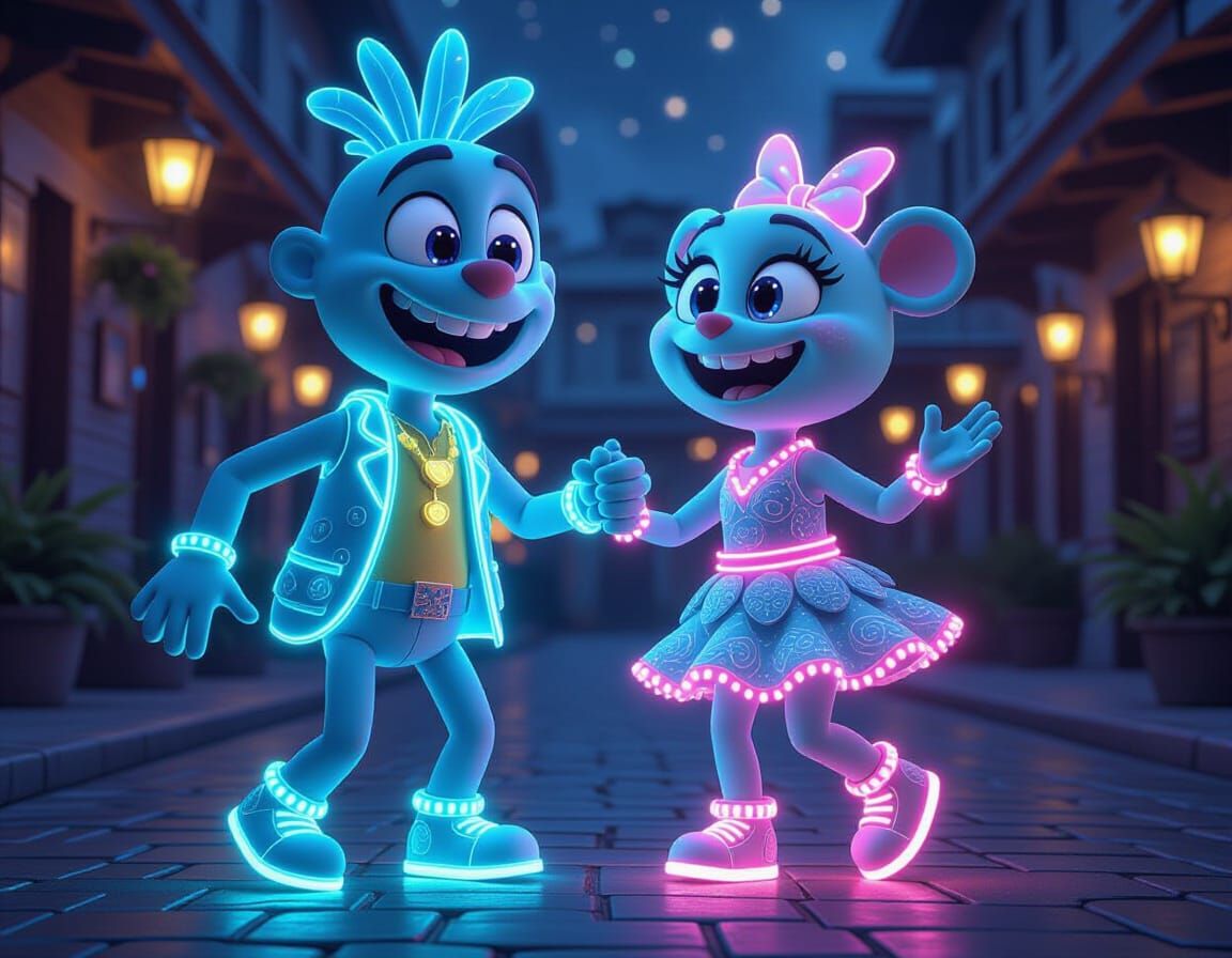 Bert is a Brom 3D Grooving on Down Dancewise With His Best G...