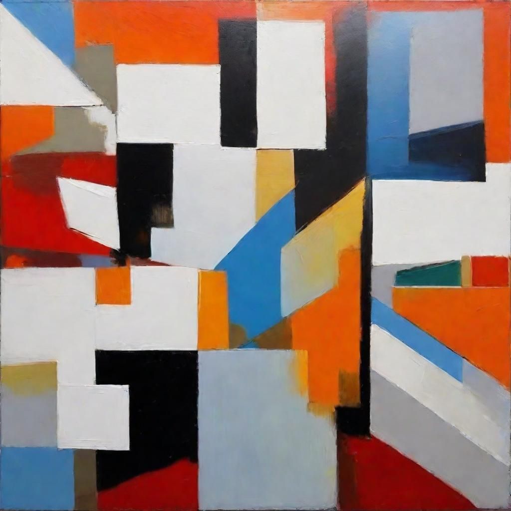 Geometric Abstract in Hard Edge Pop Style