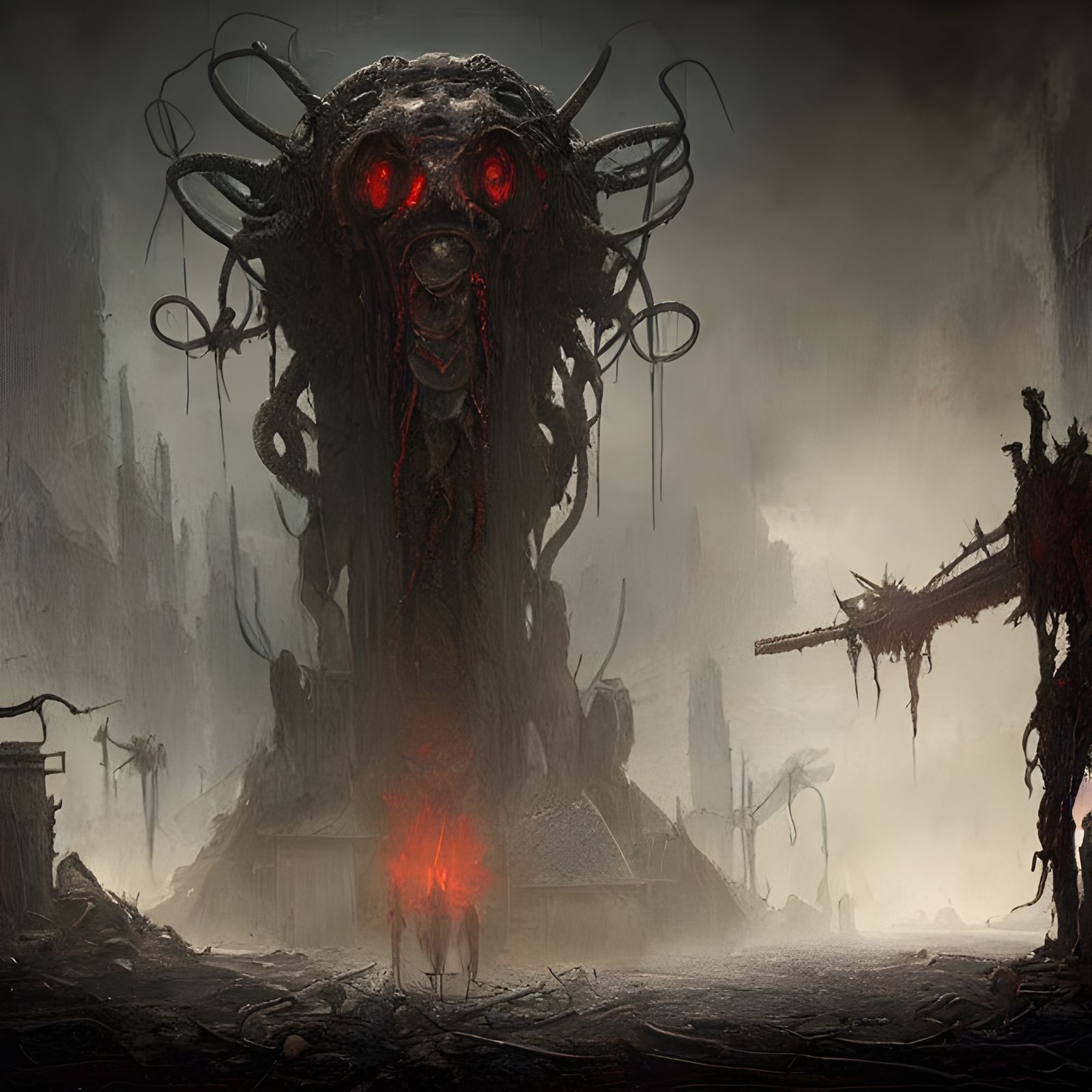 Dark Post-Apocalyptic World Ruined by Elder God