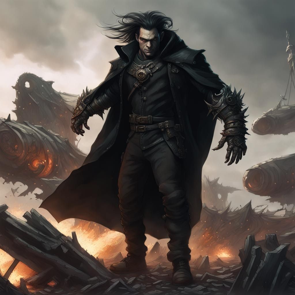 Epic Orc Warlock Summons Eldritch Blast