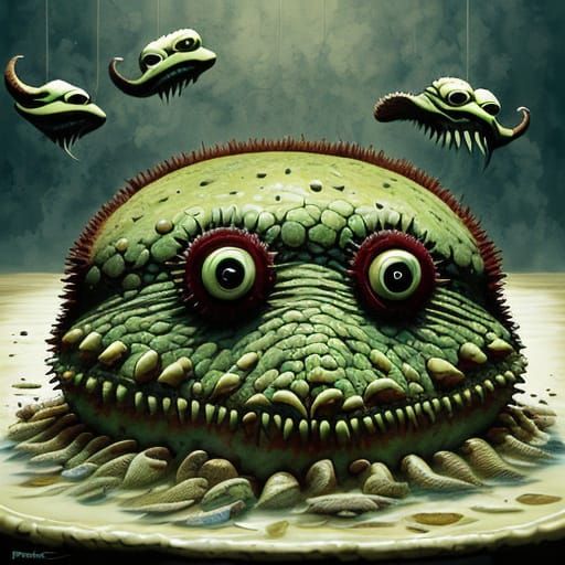 Mutant Crocodile Monster in River