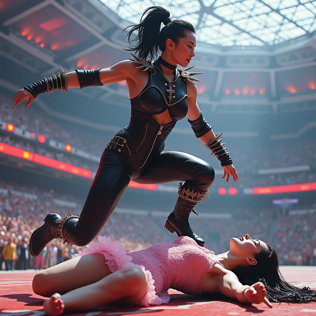 Lucy Liu Cyberpunk Wrestler Leaps in Dream Arena