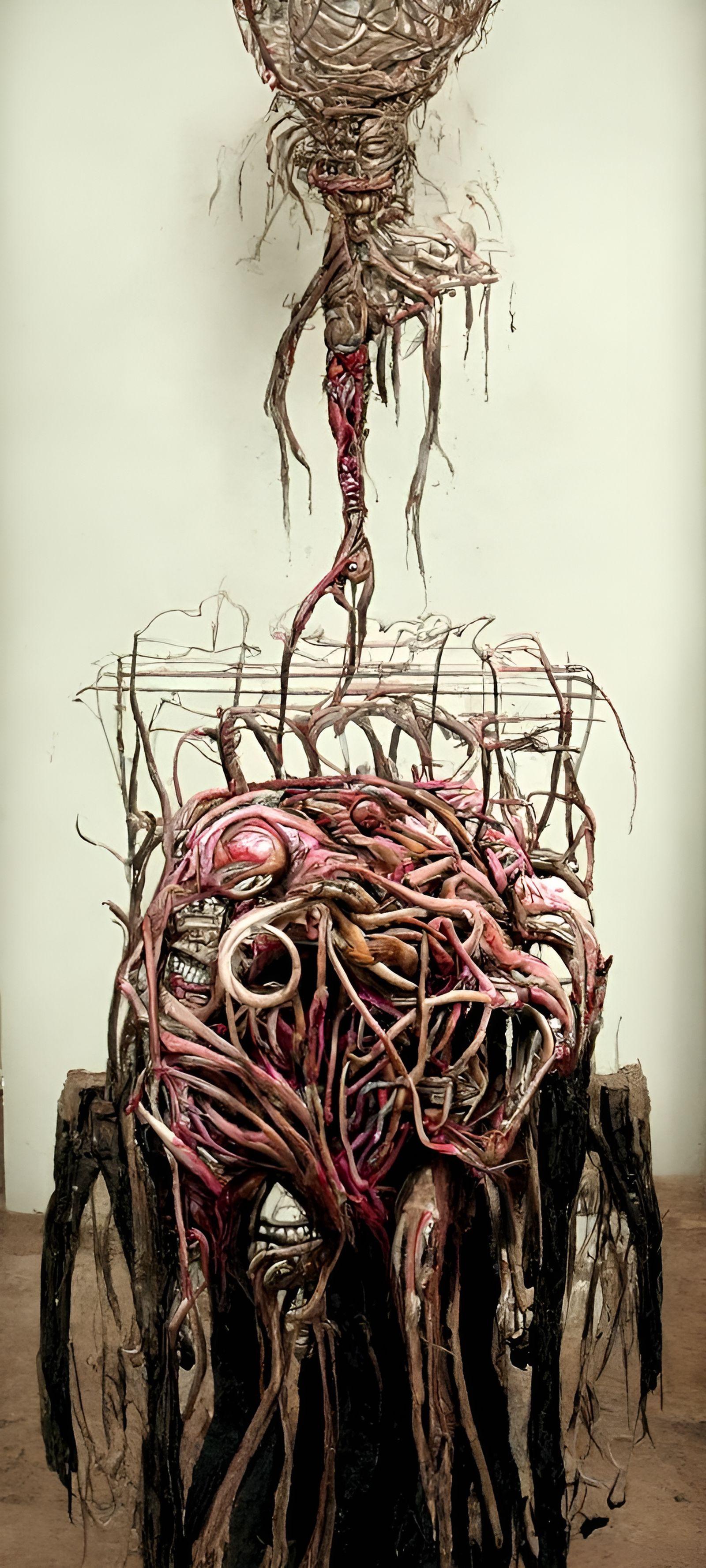 Biomechanical Horror in Biopunk Cyberpunk Style