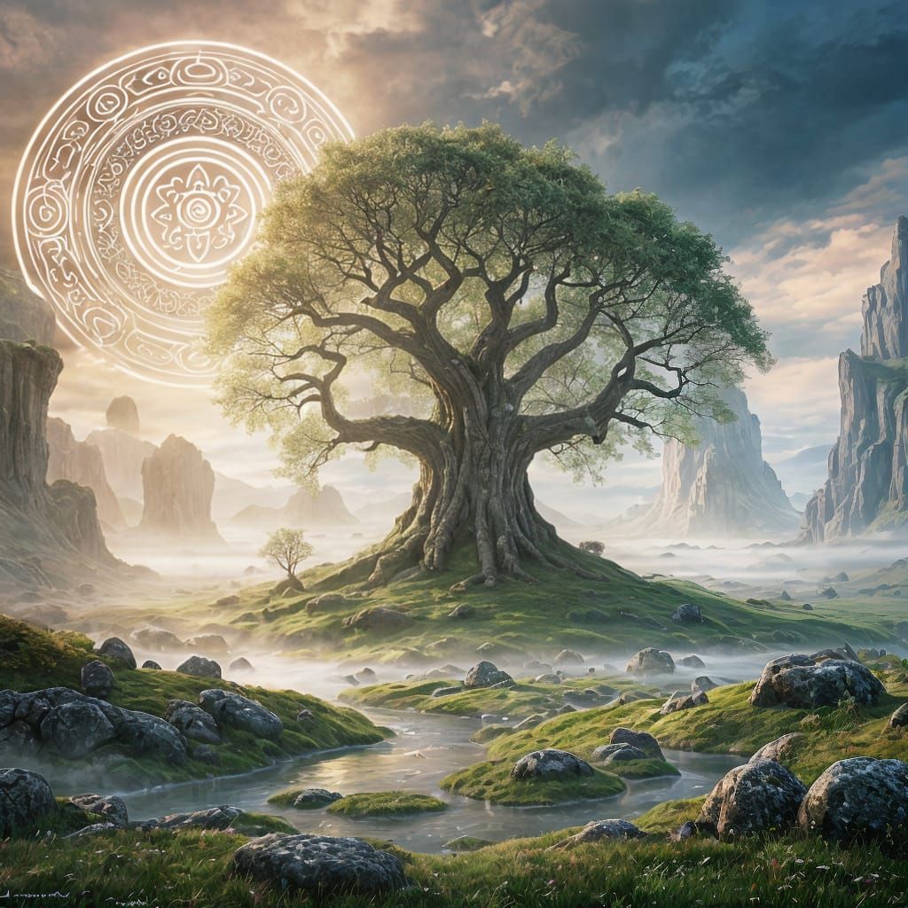 Mystical Celtic Sanctuary Above the Fog