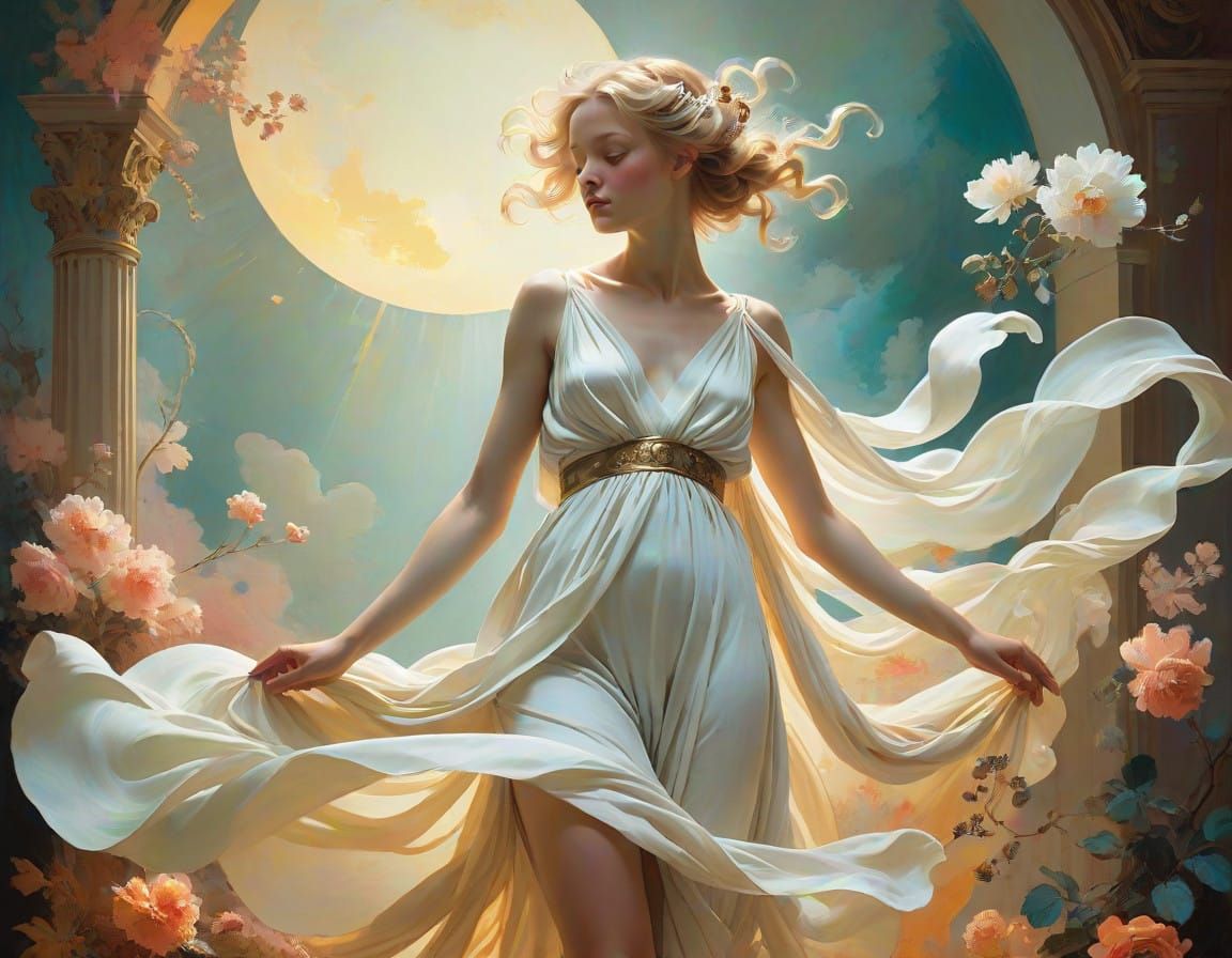 Ethereal Goddess Enters Infinity with Effortless Charm