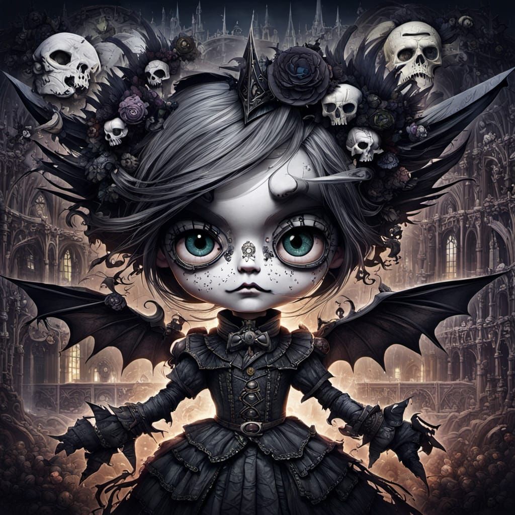 Gothic Architecture Reimagined in Dark Romantic Style