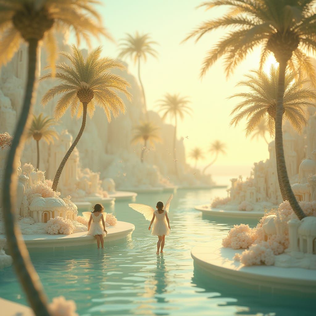 Ethereal Porcelain World: A Dreamlike Realm of Wonder