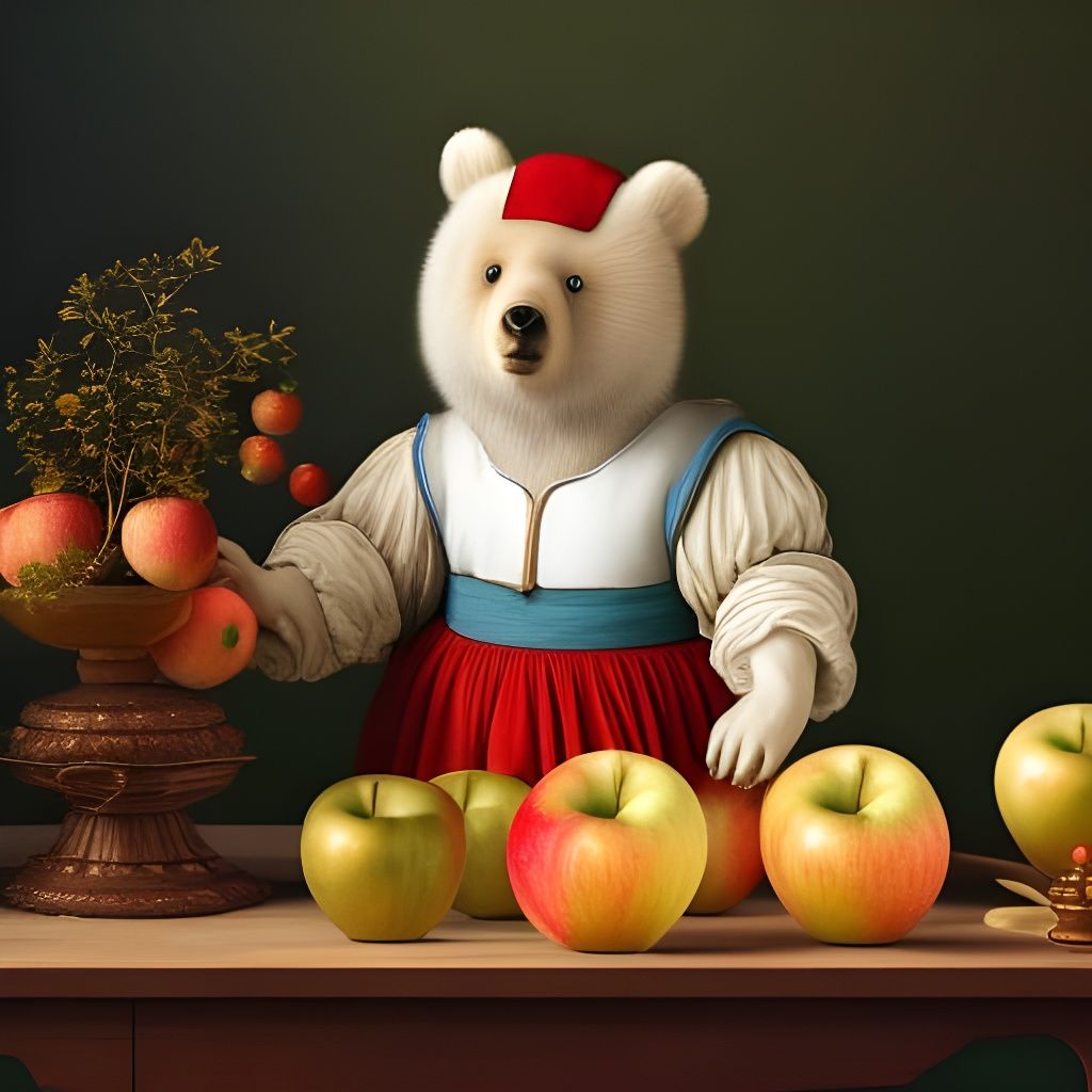 Bear Juggling Apples: Da Vinci & Potter Style