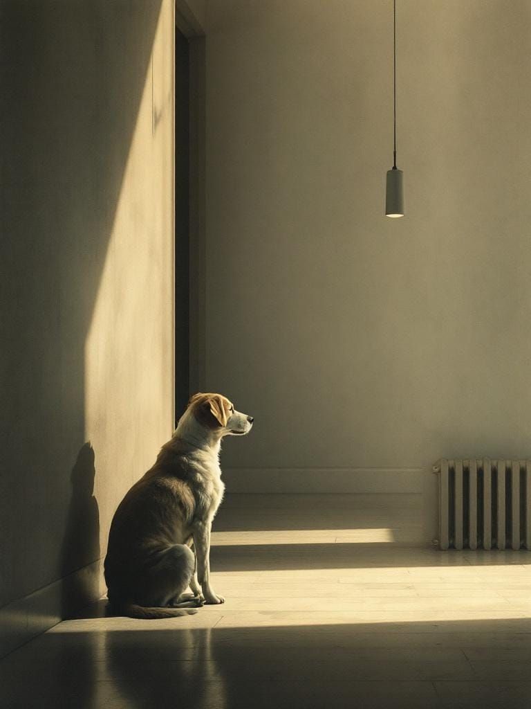 Dog in Sunlight: Minimalism Inspired by Hopper and Hammershø...