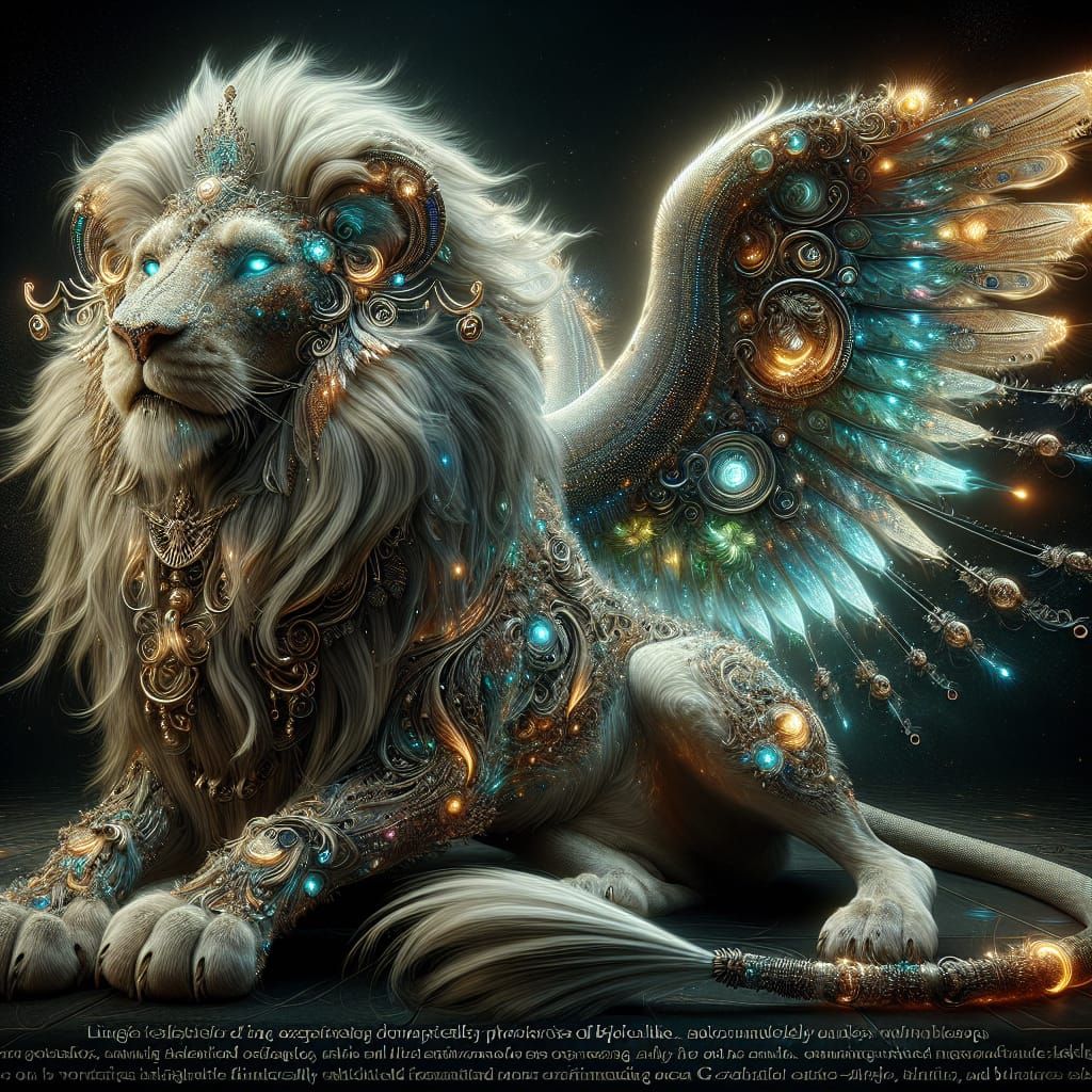 Noble winged lion