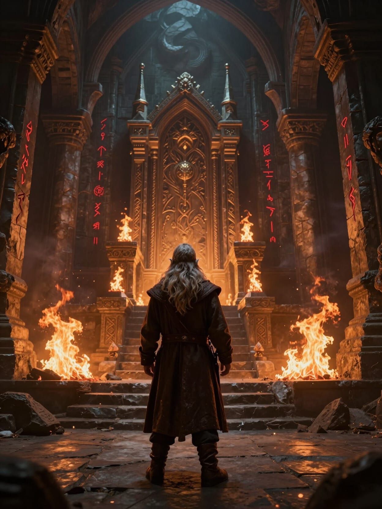 Dwarin's Awe in Erebor's Glowing Halls