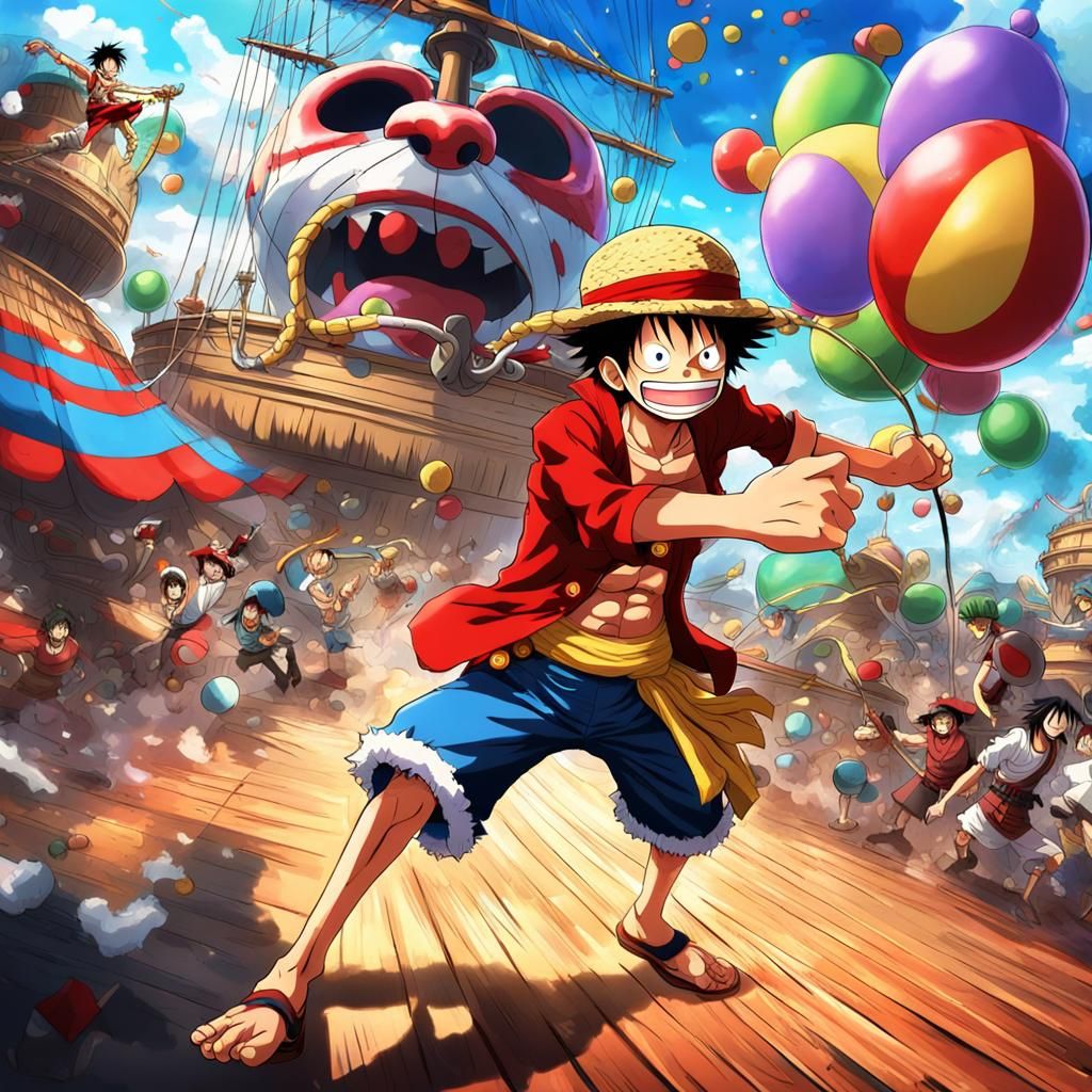 Monkey D. Luffy fights