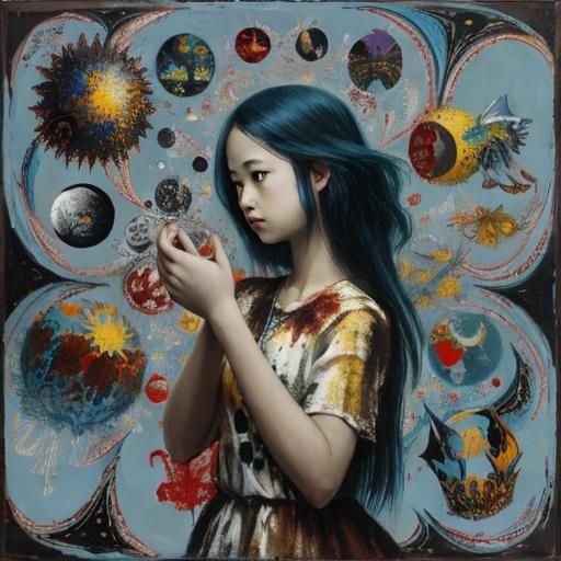 Surrealist Scandinavia: Abstract Expressionist Oil Painting