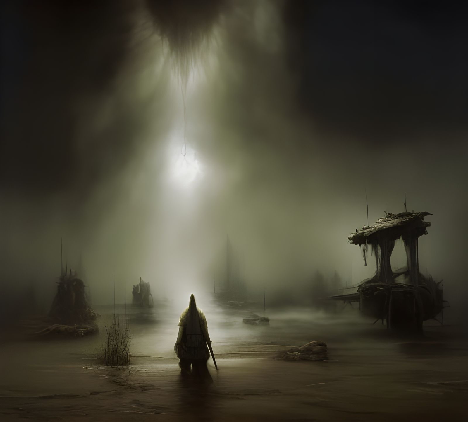 Futuristic Cityscape with Bizarre Creatures in Hyperreal Sty...