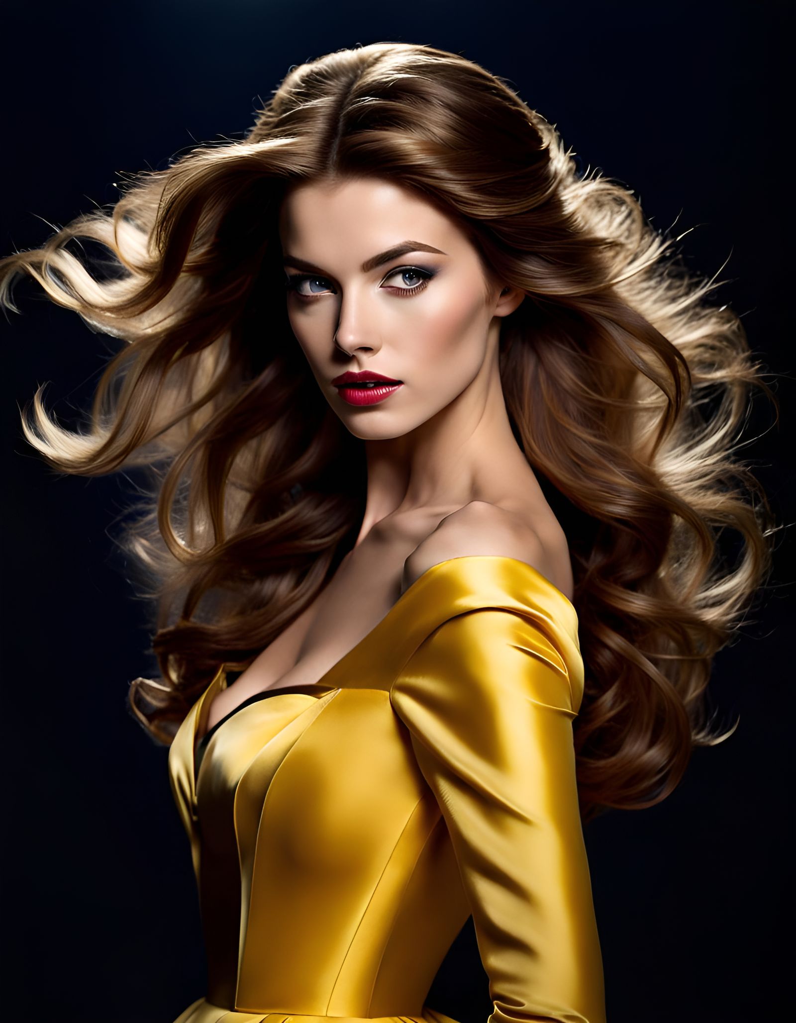 Moonlit Princess Belle Portrait in Fashion Photography Style