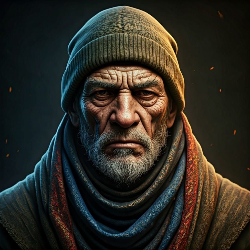 Mystical Warlock in Ancient, Earthy Tones