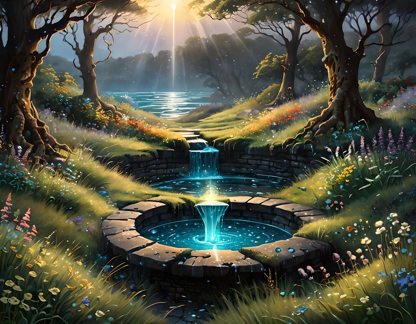 Crashing Tides Directing Storms: Moody Oil Painting