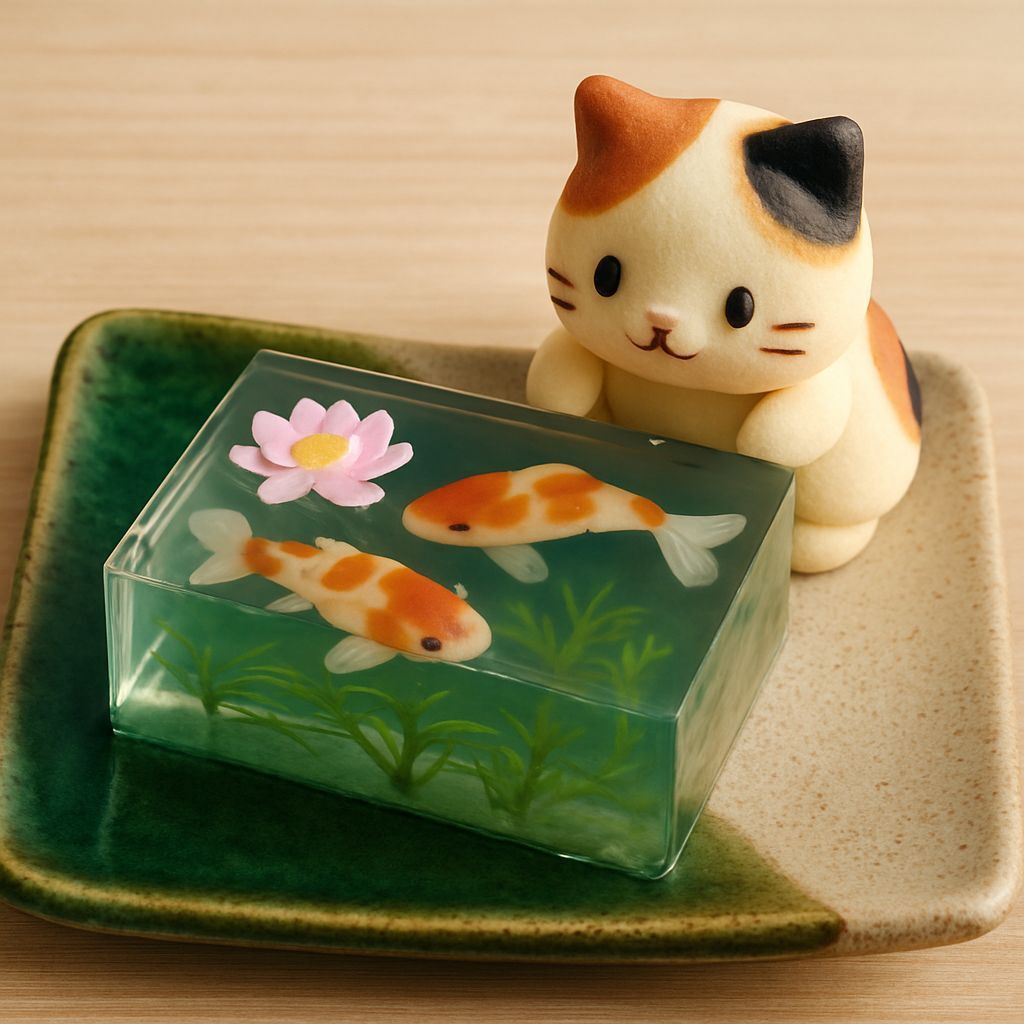 Japanese Koi Fish Gelatin Dessert