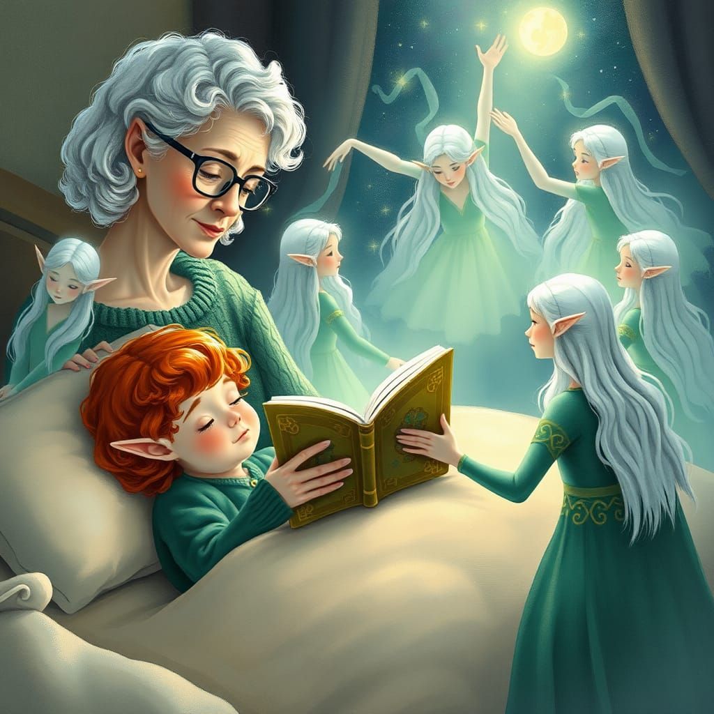 Whimsical Bedtime Story with Dancing Elves