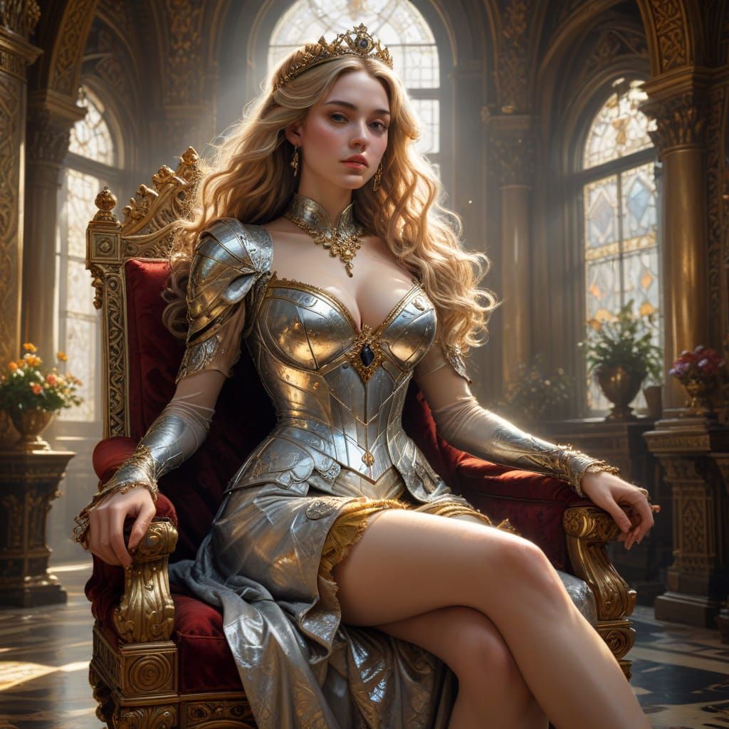 Regal Princess in Victorian-Inspired Opulence