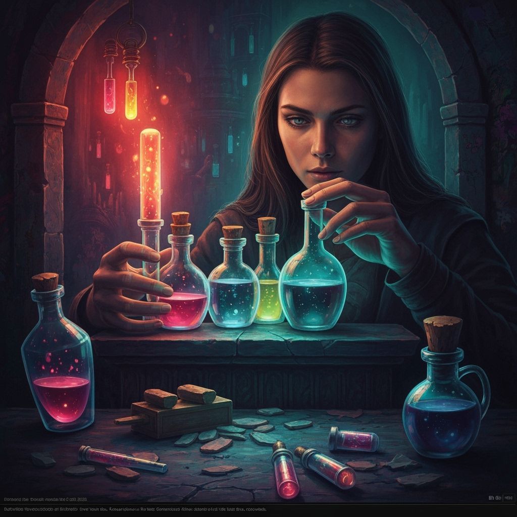 Potion Taster in Moody Matte Painting Style