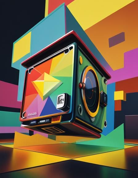 Polaroid shiny, realistic picture perfect soft focus, warm colors, Dynamic lighting, creative looking rainbow, digital a...