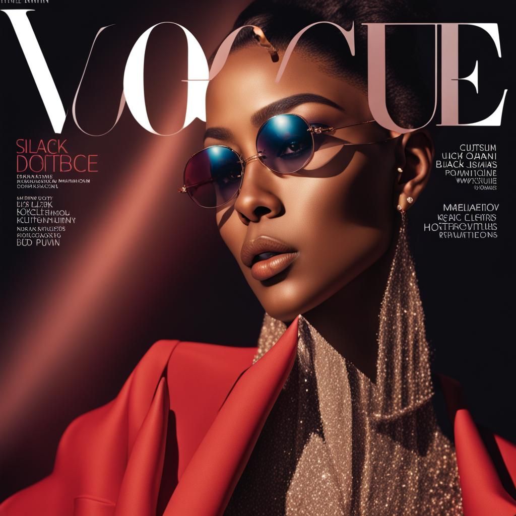 Black Popstar on Vogue Cover in Photorealistic 8K