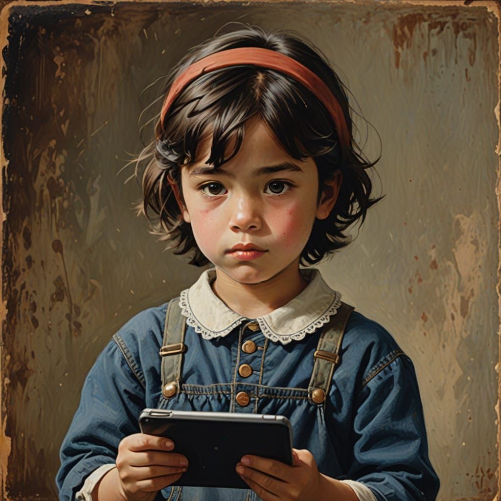 Young Female Figure in Traditional Attire