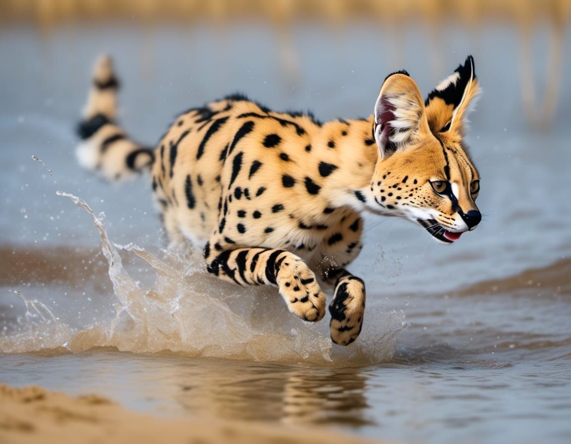 Fine-Tuned Model – Leptailurus serval 14 – 4:3 Format