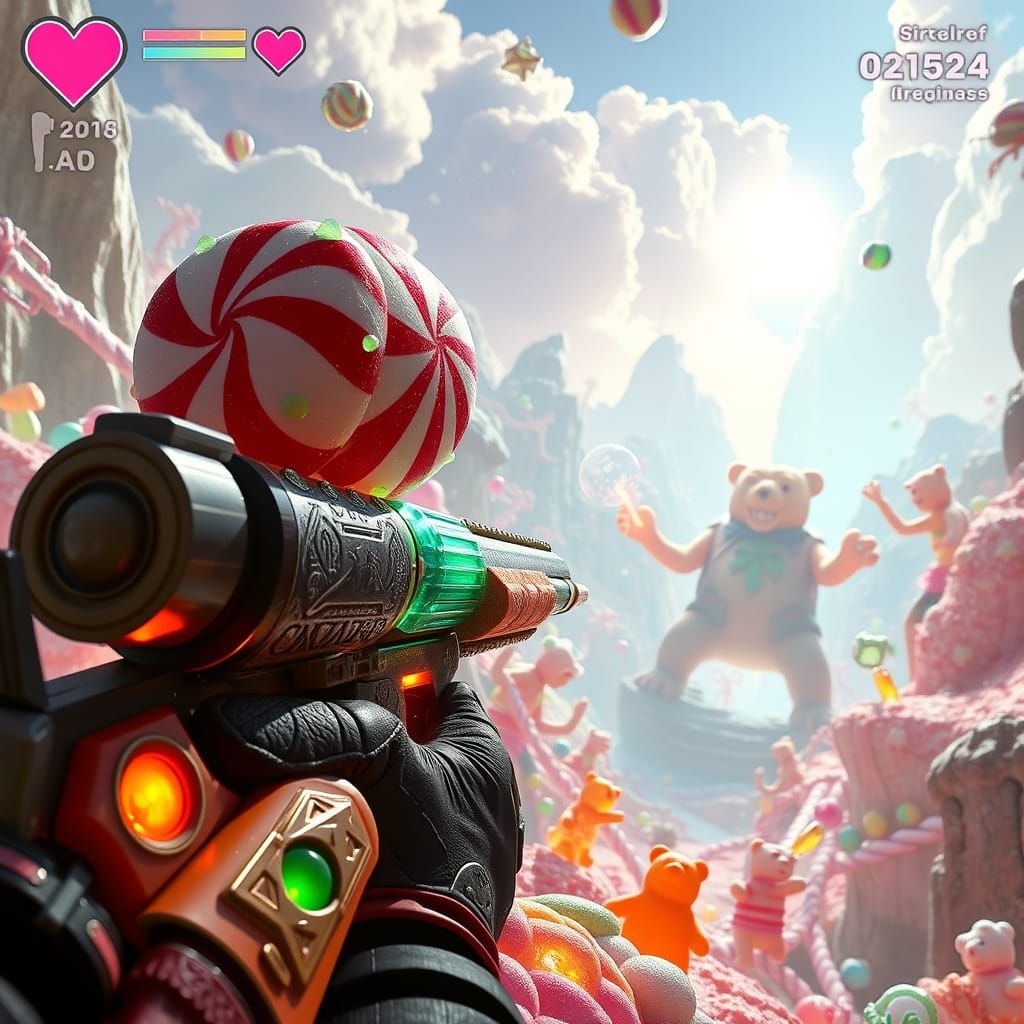 Candy Chaos: First-Person Shooter in a Surreal World