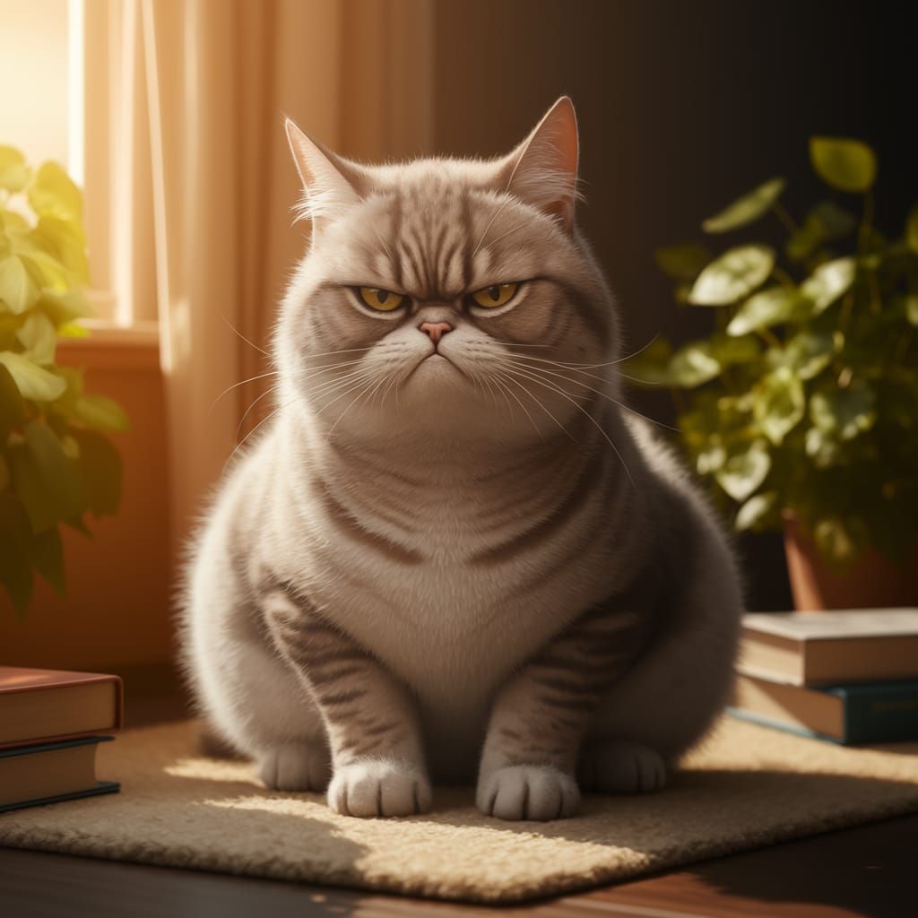 Sassy Feline Unfazed by Warmth and Comfort