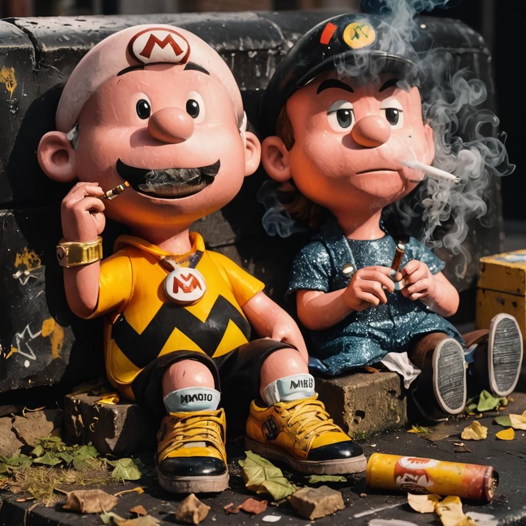 Super Mario Brothers Smoking in Gritty Film Still