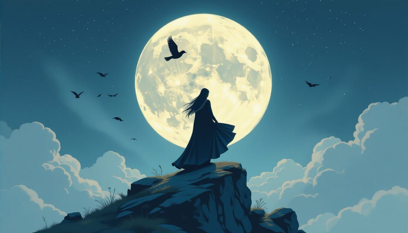 Fairy Dancing on a Peak in the Clouds