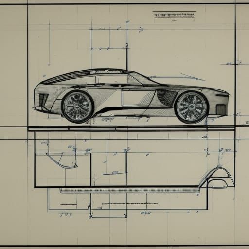 Mercedes benz sport cars amg R232 SL blueprints, detailed with notes and numbers!!!" Blueprint art :: DeLorean blueprint...